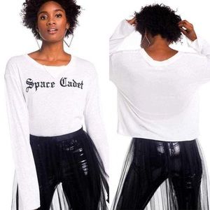 Wildfox Space Cadet Francois Long Sleeve Tee small